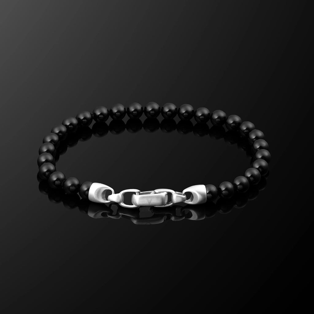 Men's Birthstone Bead Bracelet - October / Tourmaline 6mm