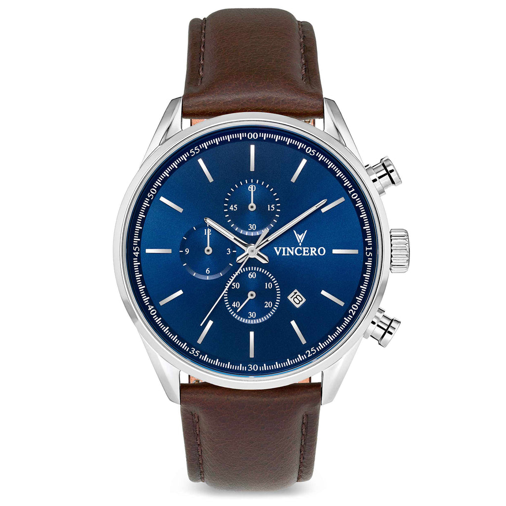 Men's Chronograph Blue/Brown Vincero Watches Vincero Collective