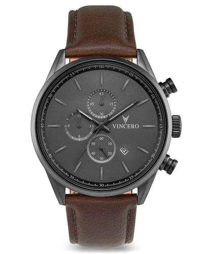 Men s Chronograph Gunmetal Walnut Vincero Watches Vincero