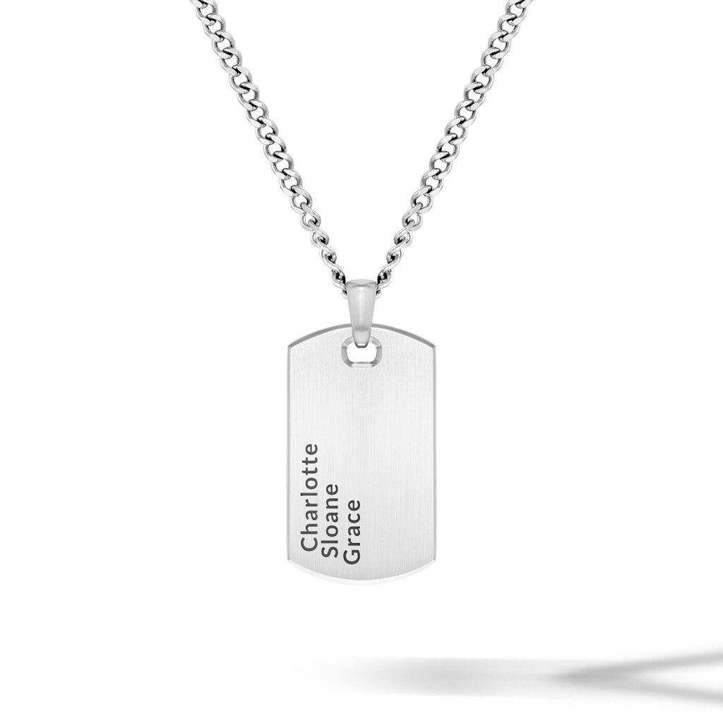 Beveled Tag Pendant - Silver | Vincero | Vincero Collective