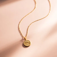 Courage: Evil Eye Necklace - Gold