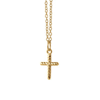 Pavé Cross Necklace - Gold