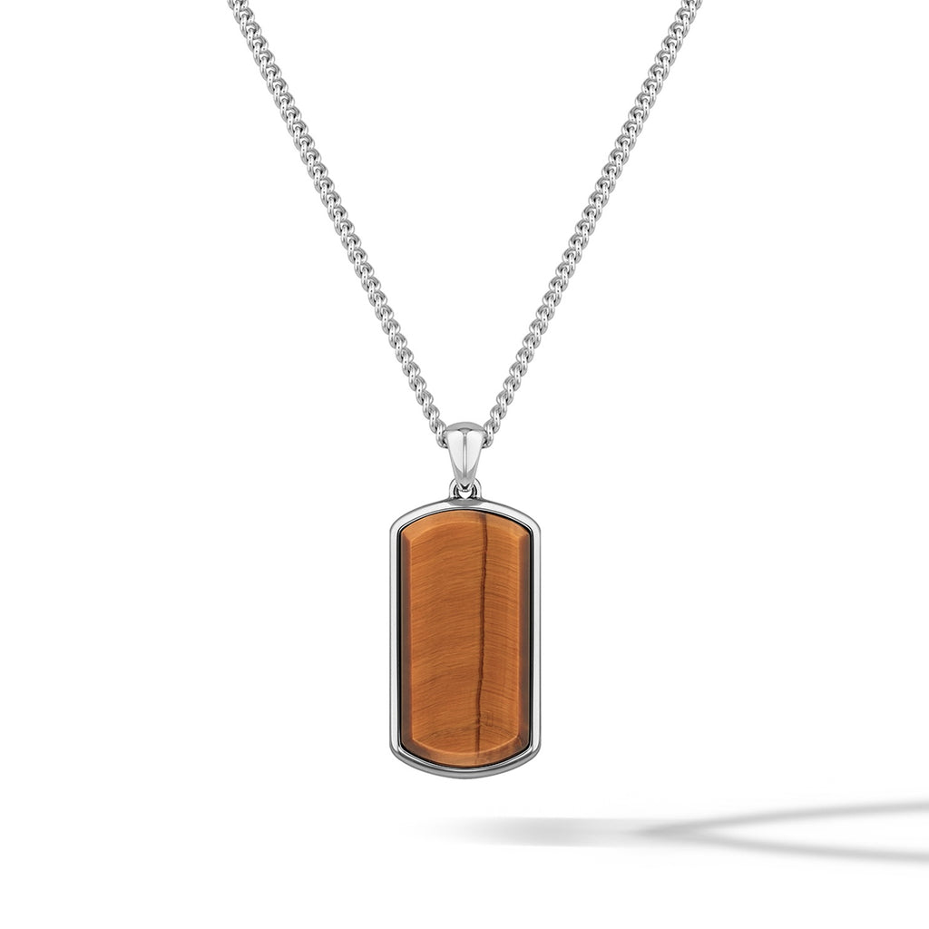The Beveled Tag Pendant - Tigers Eye | Vincero | Vincero Collective