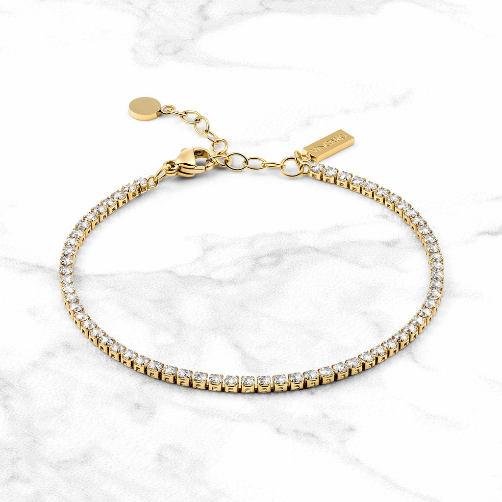 Womens Sapphire Trio Bracelet - Gold | Vincero Collective