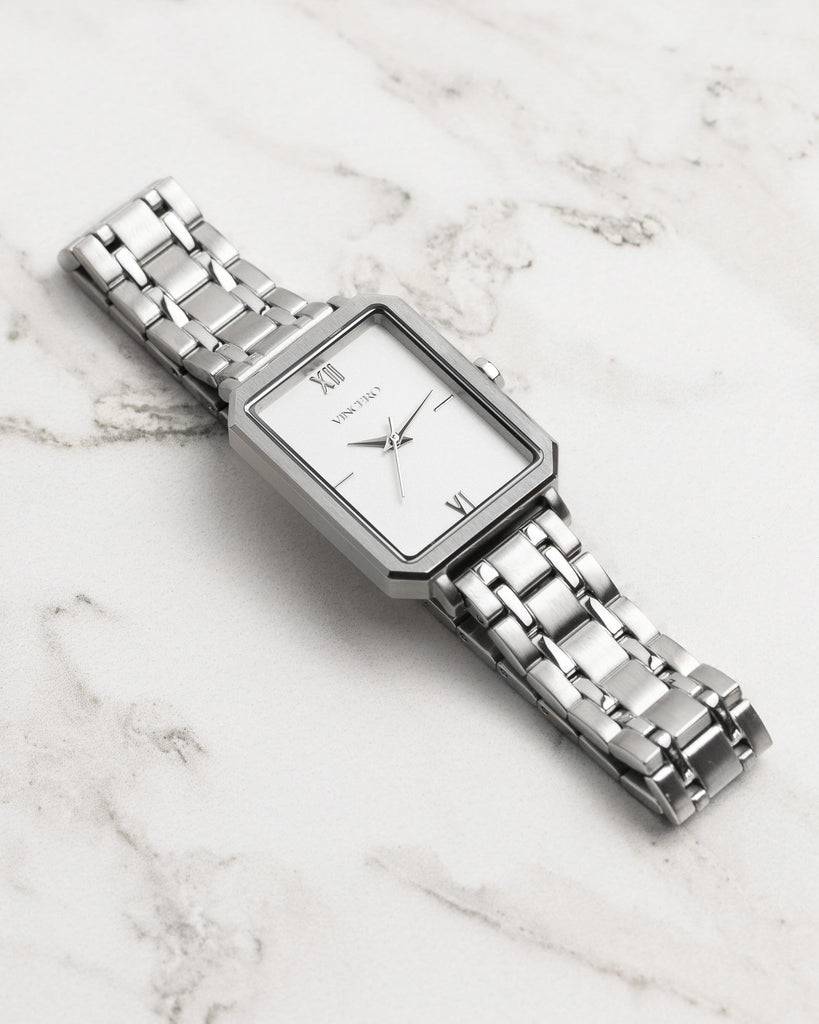 The Ava - Brushed Silver | Vincero Watches | Vincero Collective display picture 1