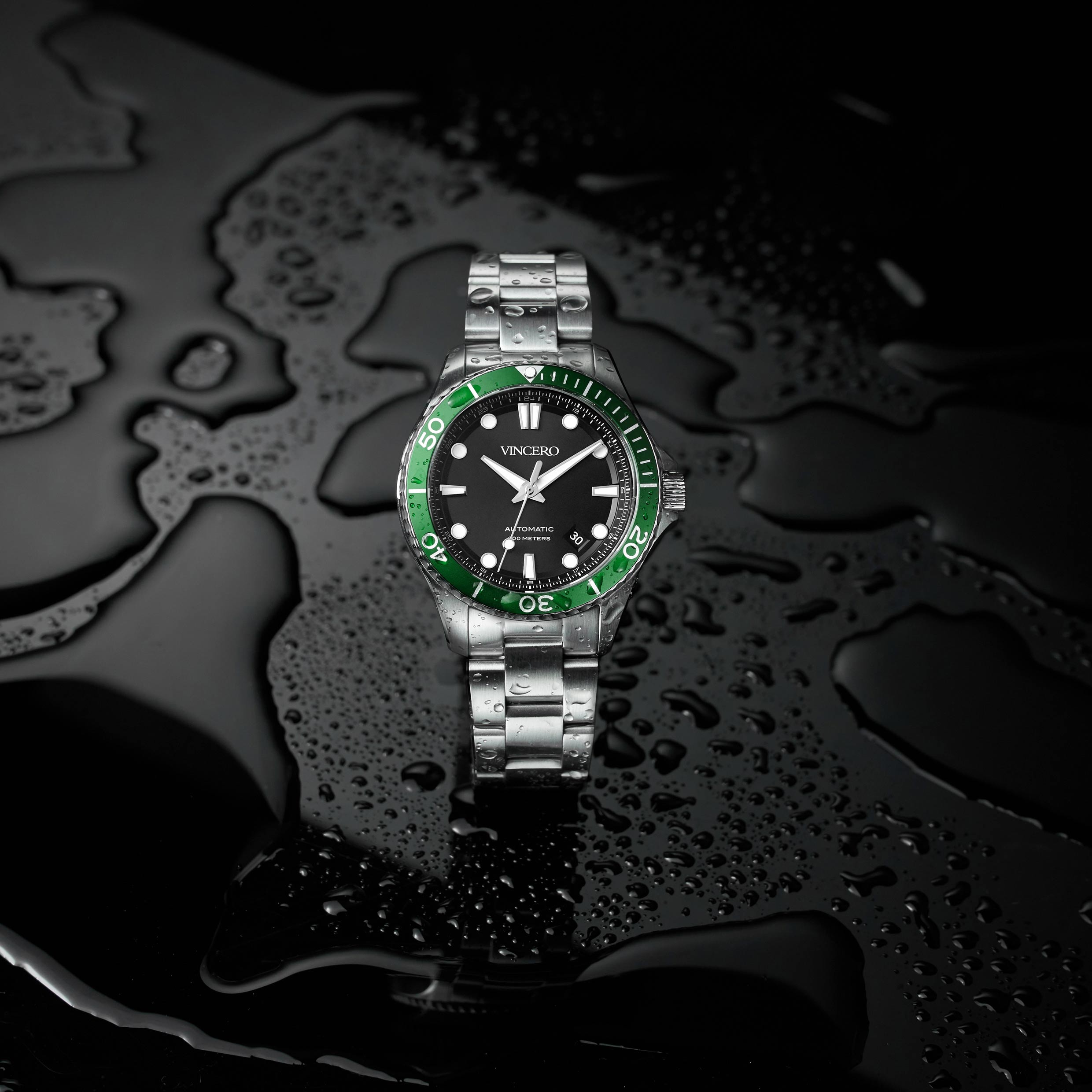 The Argo Automatic - Green/Silver | Vincero Collective