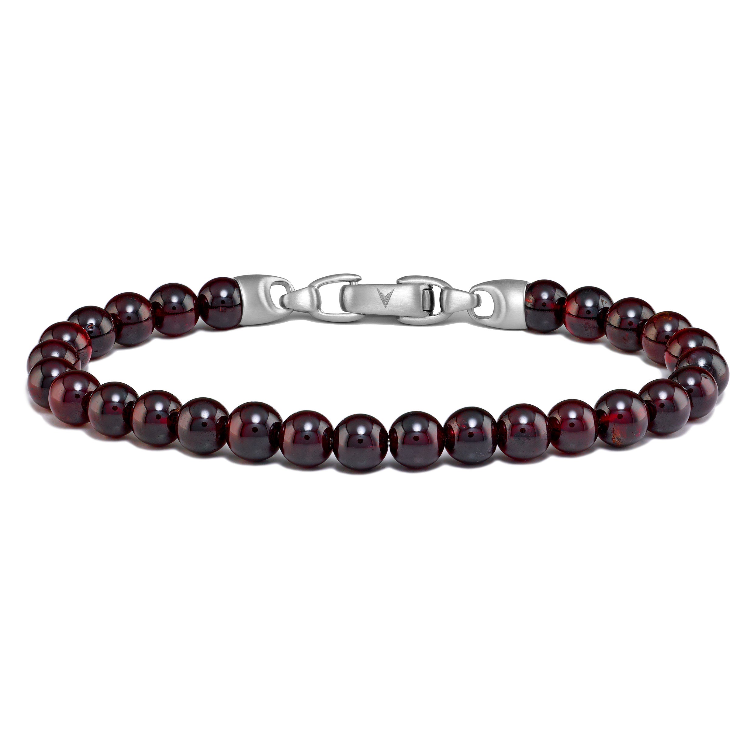 Birthstone Bead Bracelet - January / Garnet 6mm | Vincero