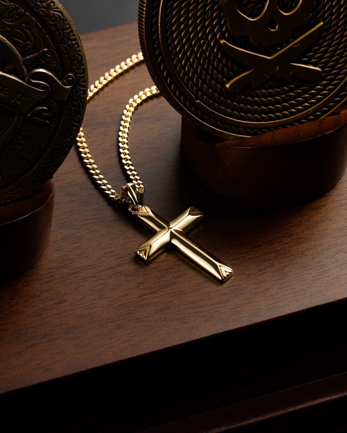 Gold cross Pendant For Men