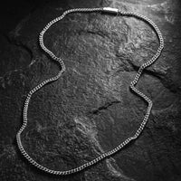 mens cuban chain neecklace silver