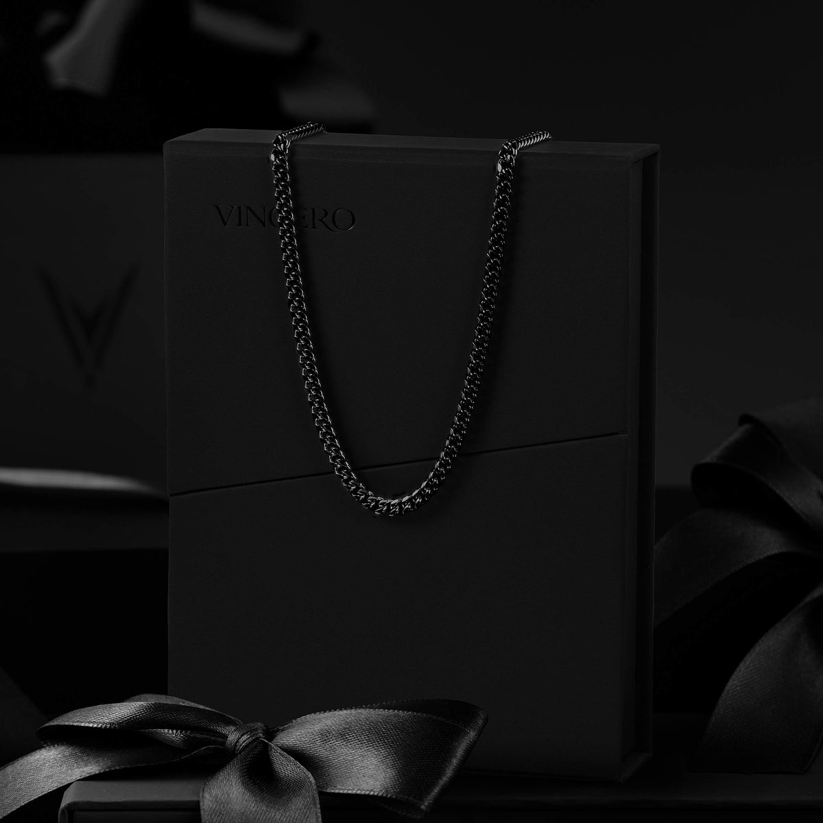 Black cuban chain for men
