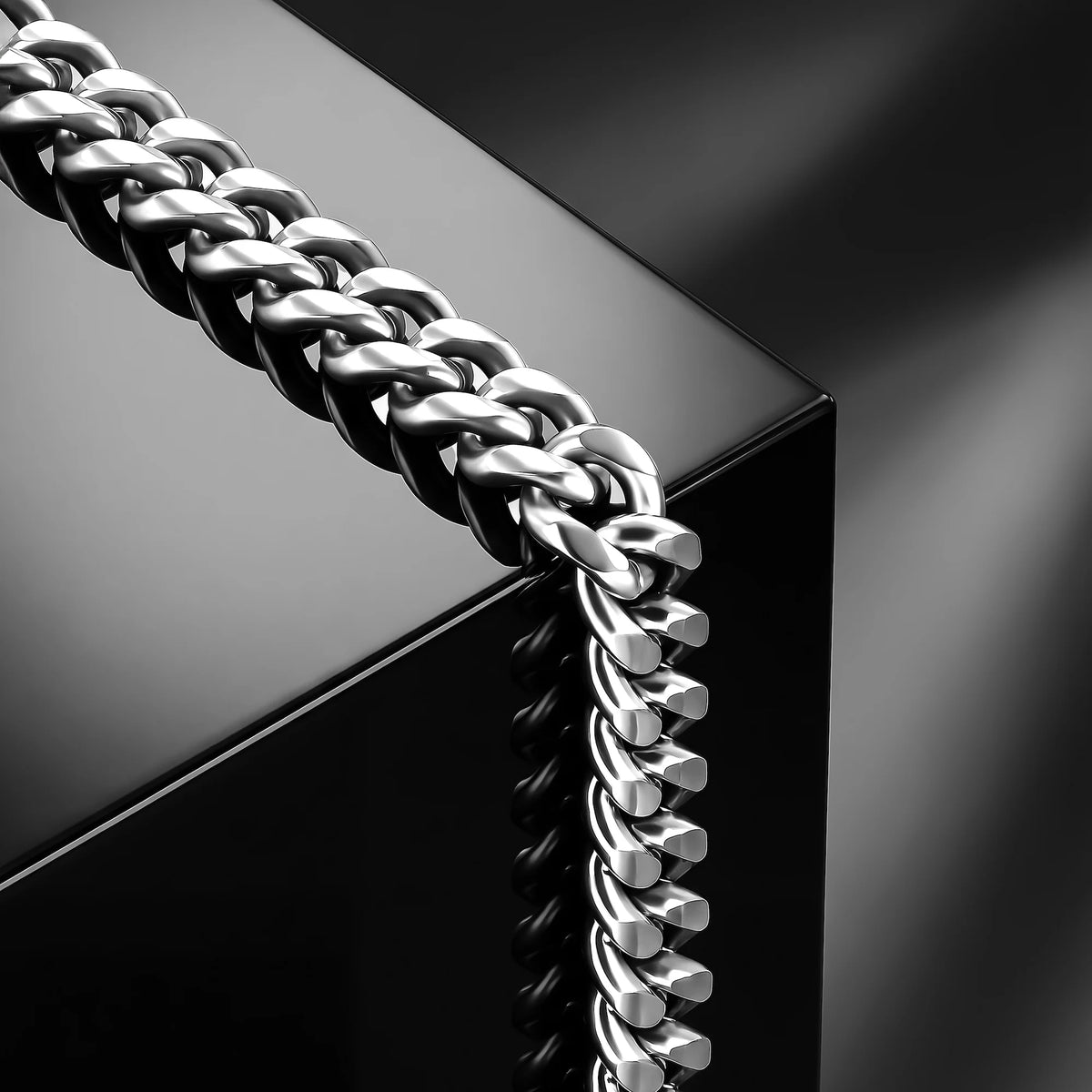 Cuban Chain Bracelet, 3mm - Silver