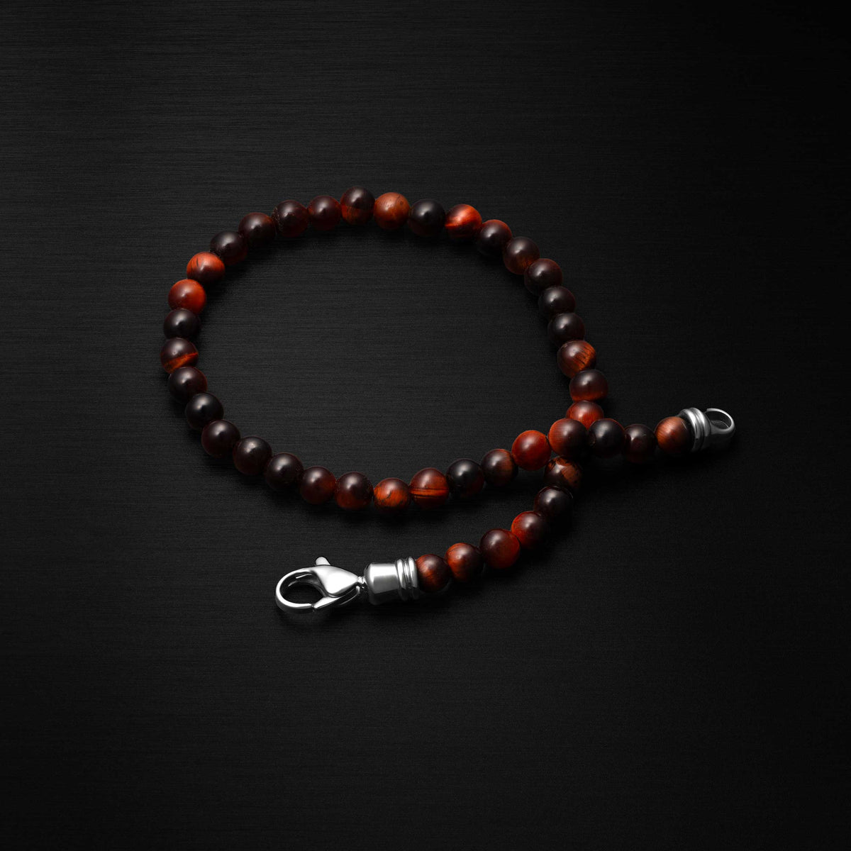 red tigers eye 4mm bracelet for men
