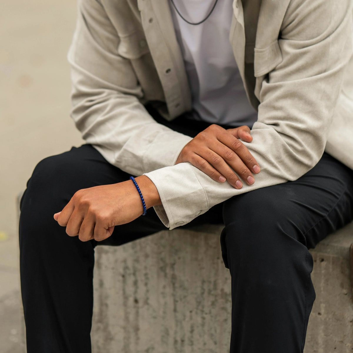 Lapis lazuli 4mm bracelet for men