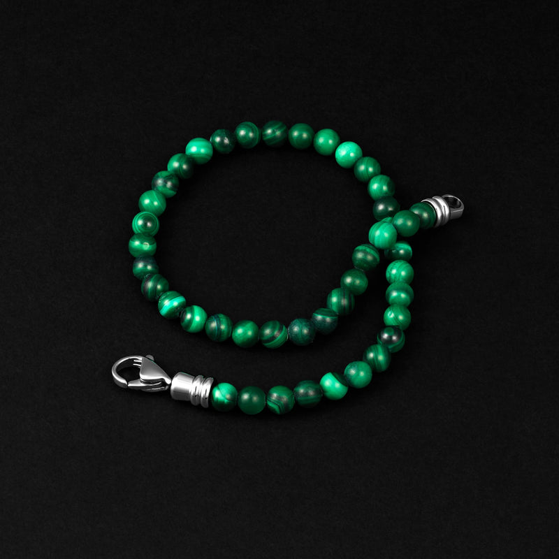 Spiritual Bead Bracelet, 4MM - Malachite