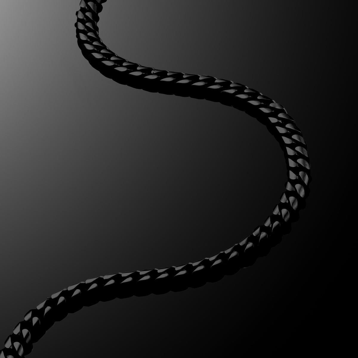 Black chain on a dark gray background