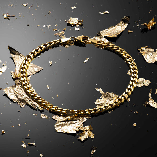 Cuban Chain Bracelet, 5MM - 14K Goldhover image