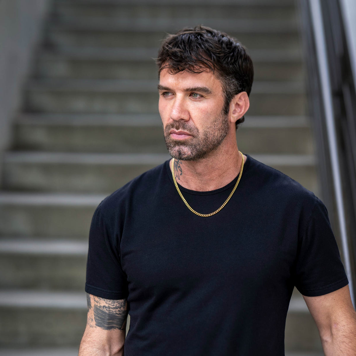 Cuban Chain Necklace, 5MM - 14K Gold