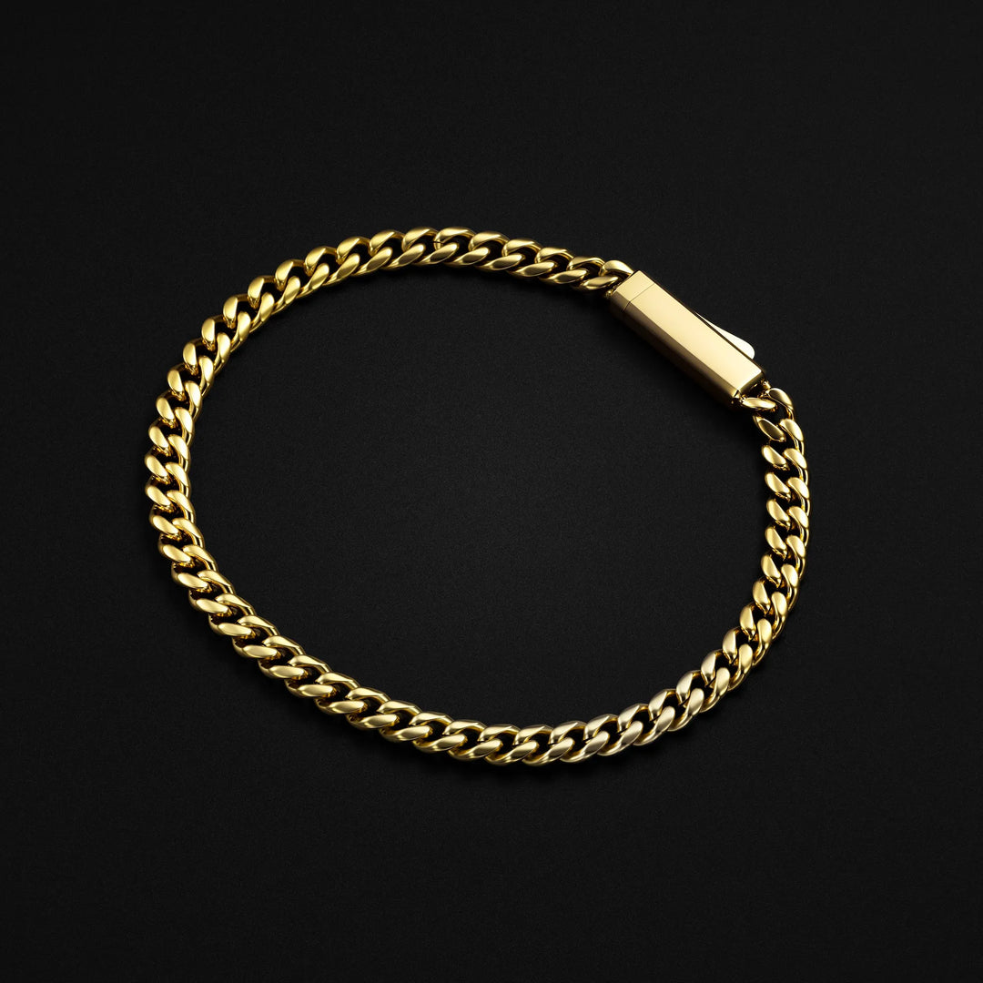 Cuban Chain Bracelet, 5MM - 14K Goldhover image