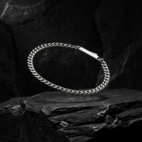 Cuban Chain Bracelet, 5MM - Silver