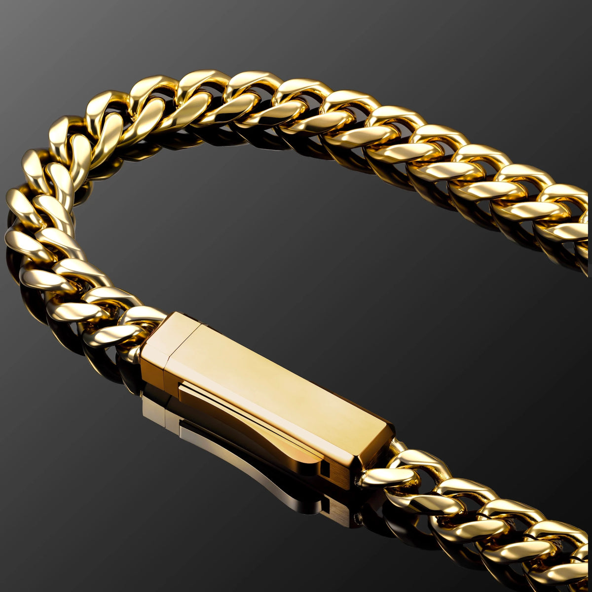 Cuban Chain Bracelet, 5MM - 14K Gold