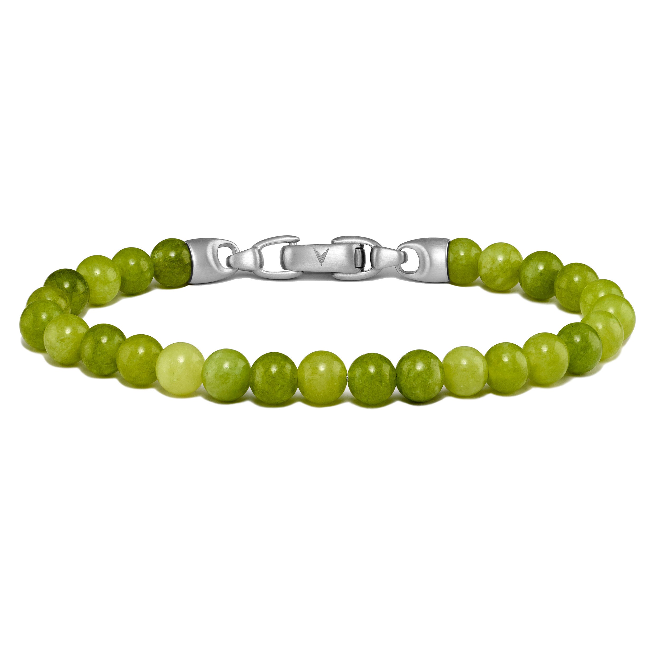 Men's Birthstone Bead Bracelet - August / Peridot 6mm | Vincero