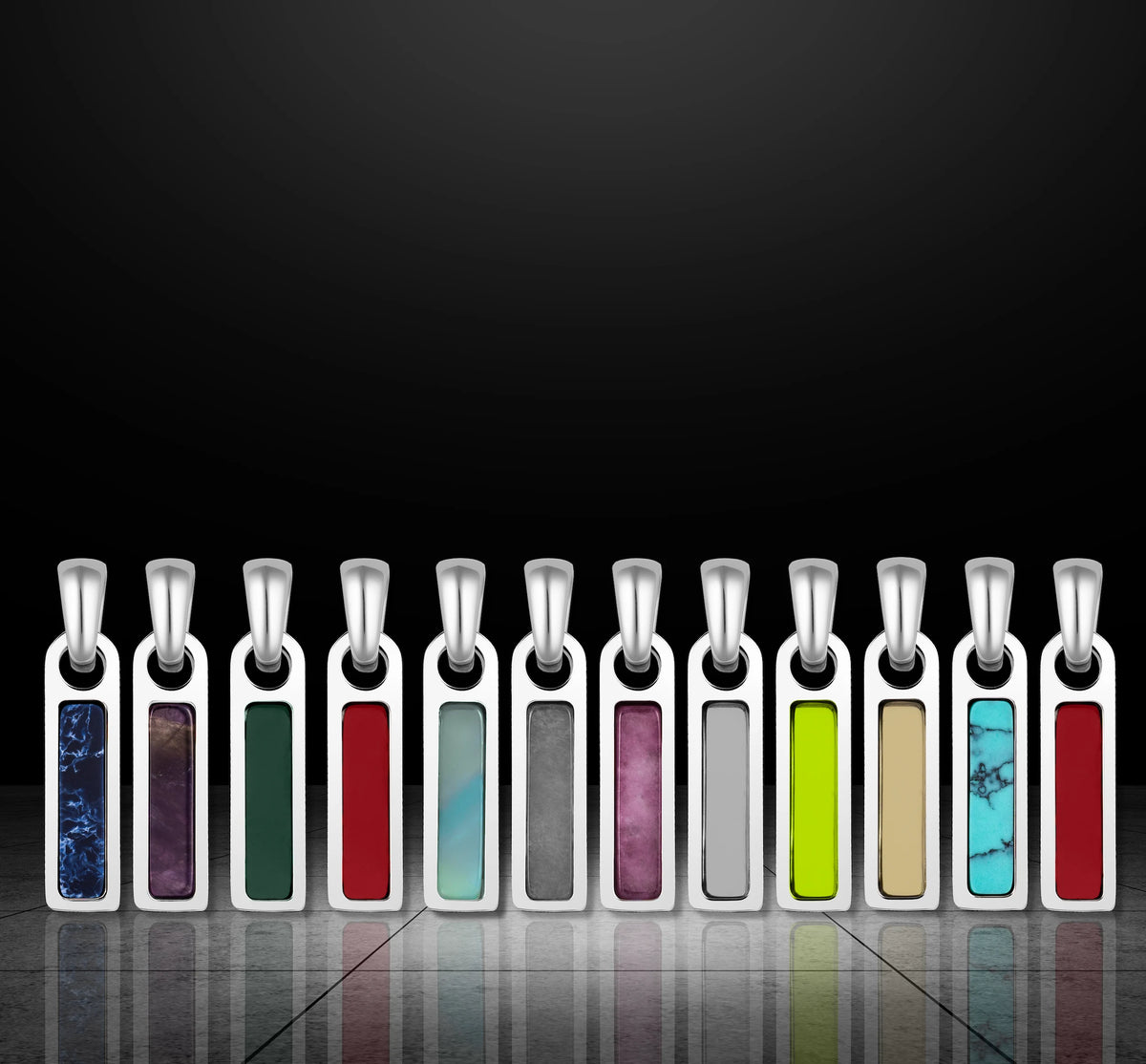 All 12 mens birhtstone pendants