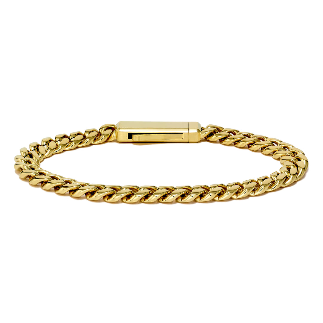 Cuban Chain Bracelet, 8MM - 14K Gold