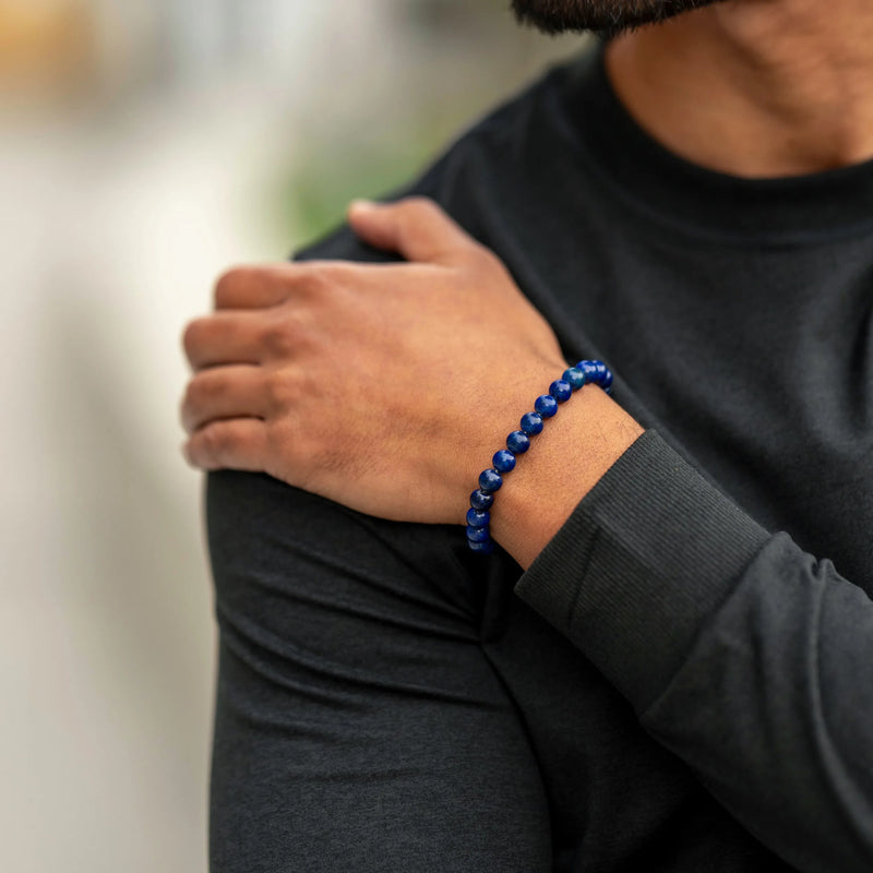 Spiritual Bead Bracelet, 8MM - Lapis Lazuli