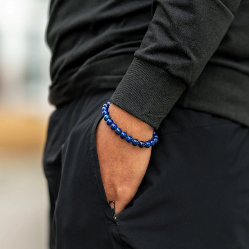 Spiritual Bead Bracelet, 8MM - Lapis Lazuli