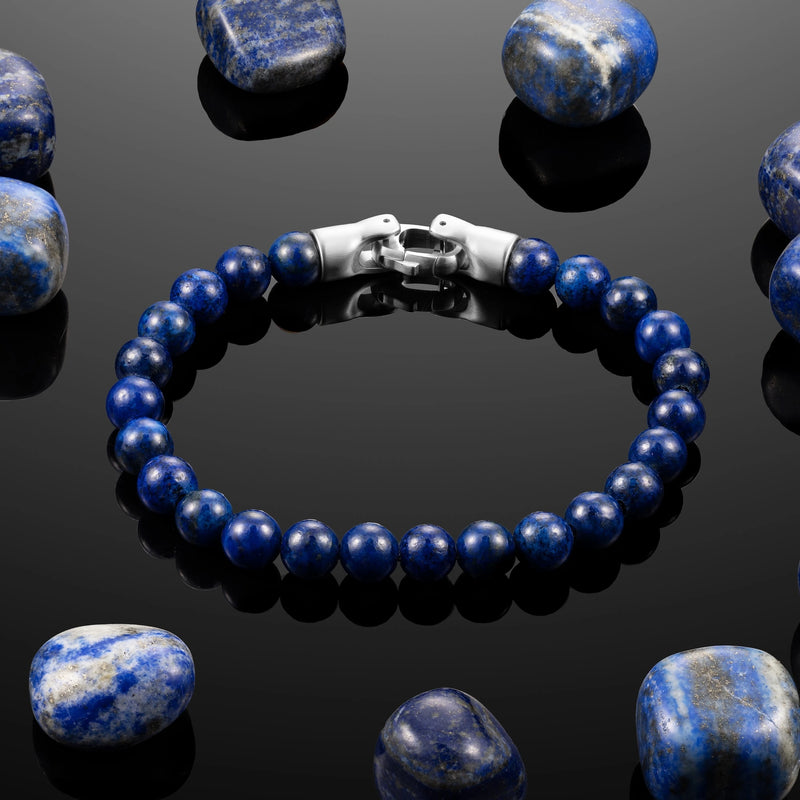 Spiritual Bead Bracelet, 8MM - Lapis Lazuli