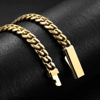 Cuban Chain Bracelet, 8MM - 14K Gold