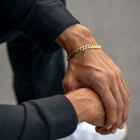 Cuban Chain Bracelet, 8MM - 14K Gold