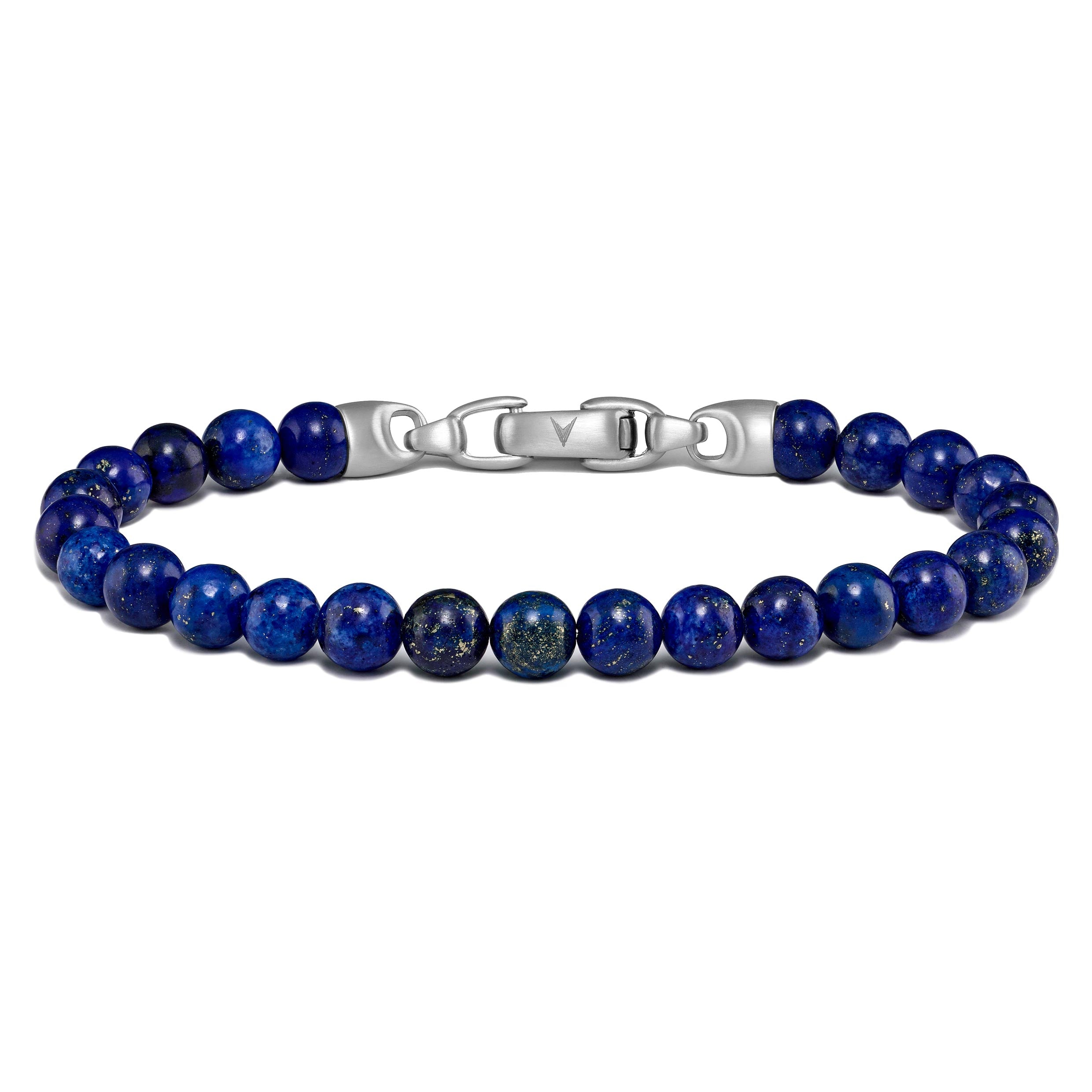 Men's Birthstone Bead Bracelet - September/Lapis Lazuli 6mm