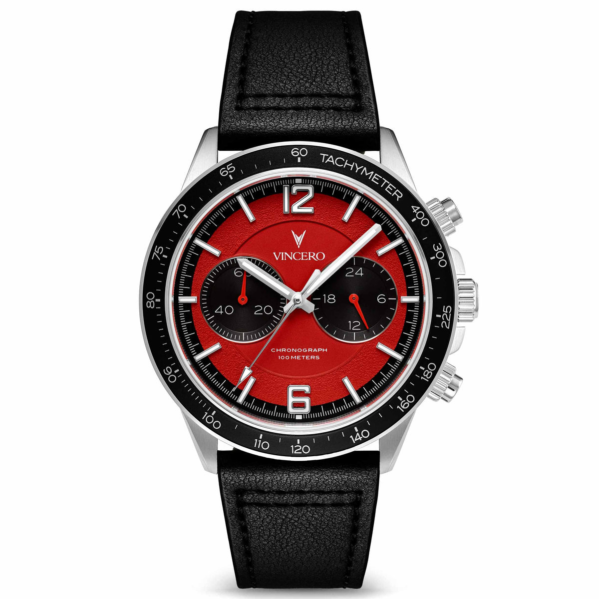 Apex Limited Edition Infrared watch, featuring a red face, black and silver casing, and black band.