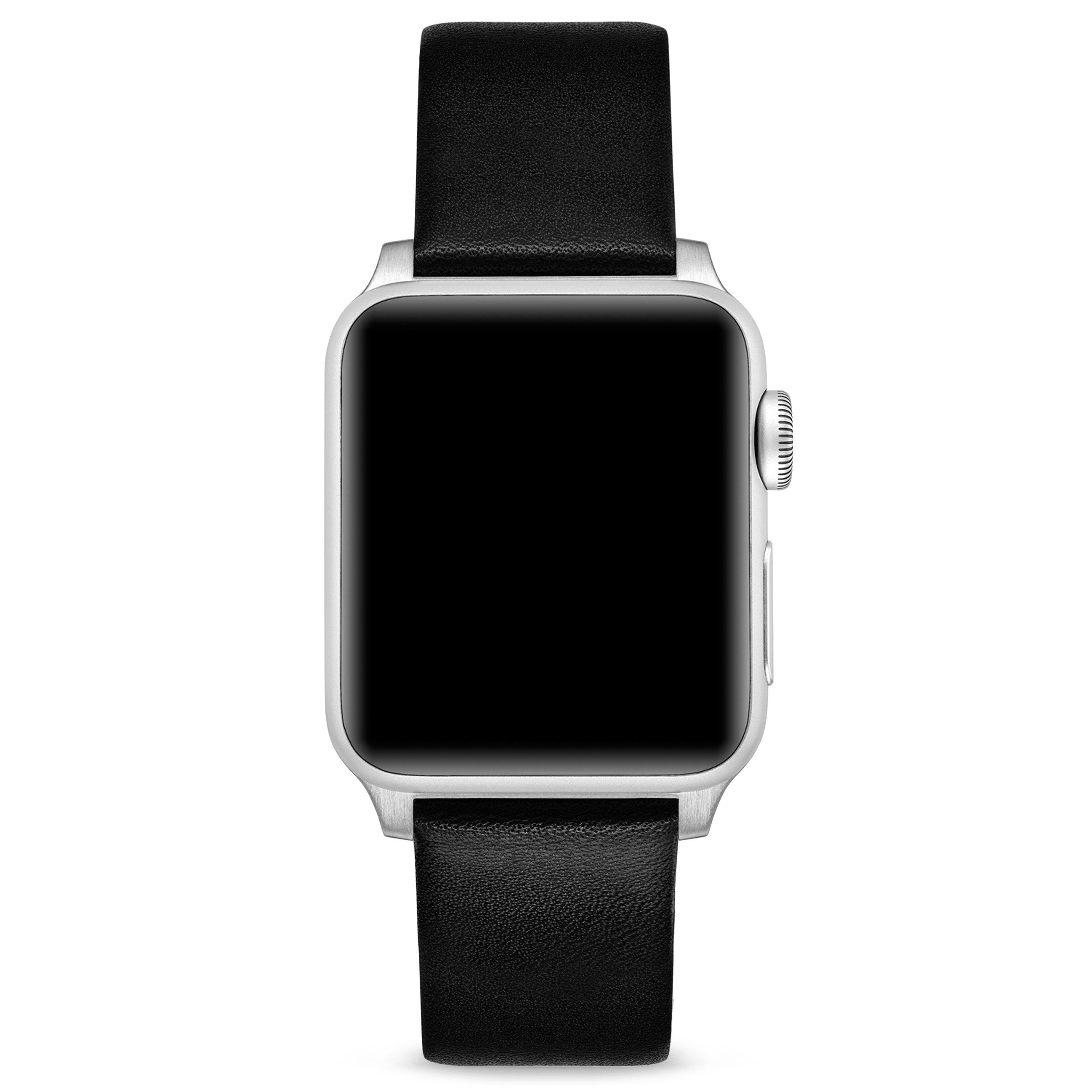 Apple Watch Leather Band - Silver Hardware 41mm | Vincero Collective