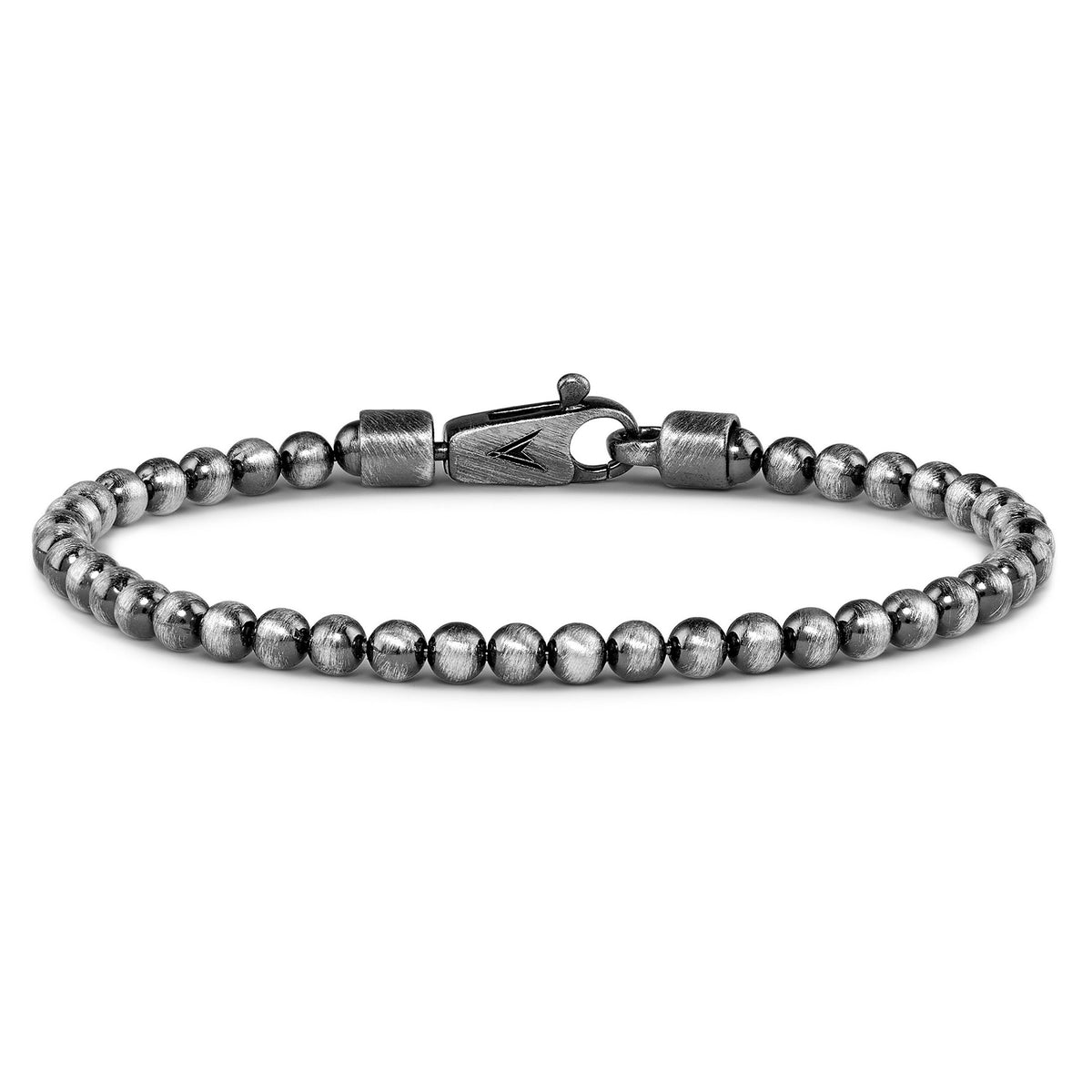 Bead Bracelet - Oxidized Silver