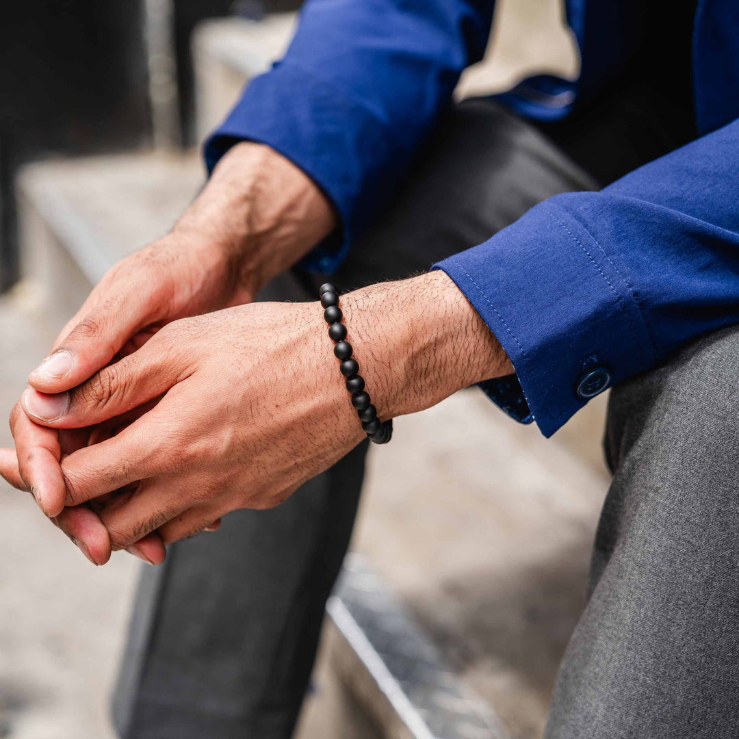 Spiritual Bead Bracelet, 8MM - Black Onyxhover image
