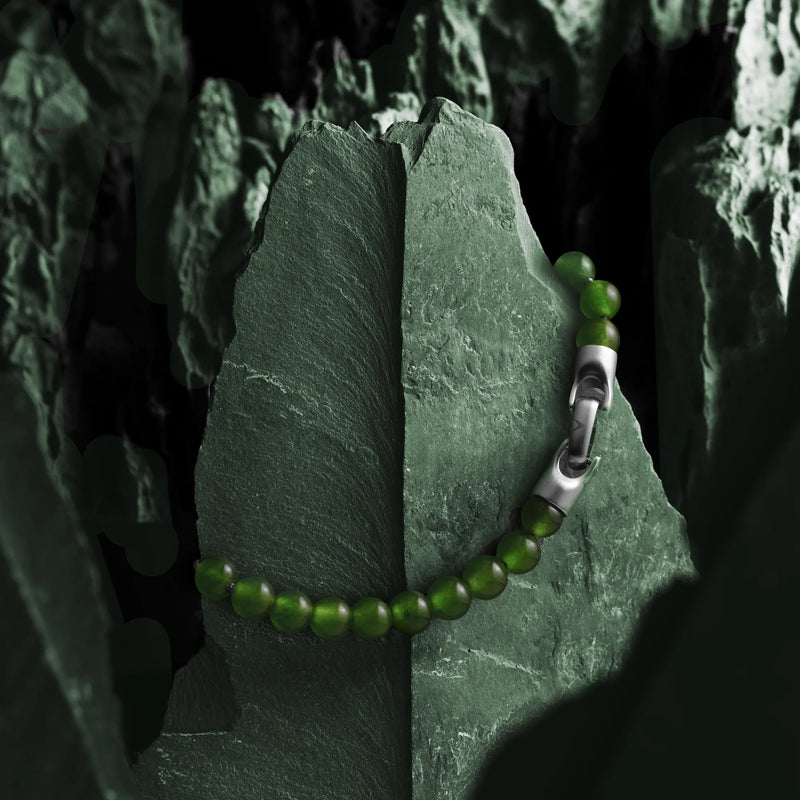 Spiritual Bead Bracelet, 8MM - Green Onyx