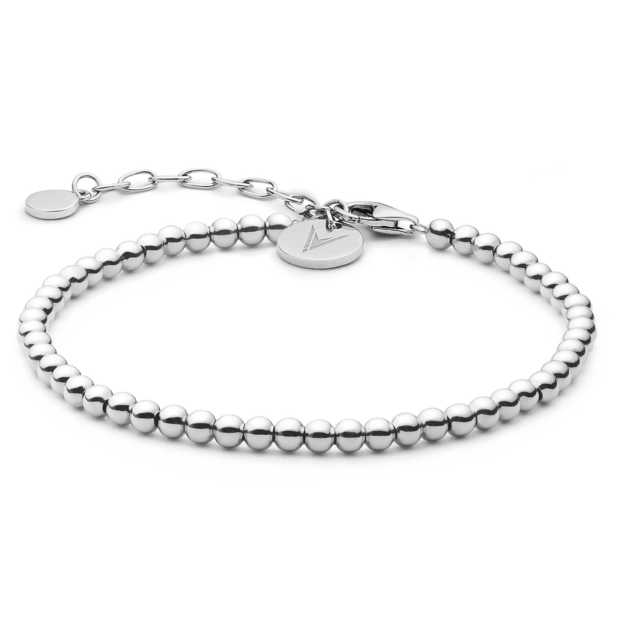 Womens Beaded Bracelet - Sterling Silver | Vincero Collective