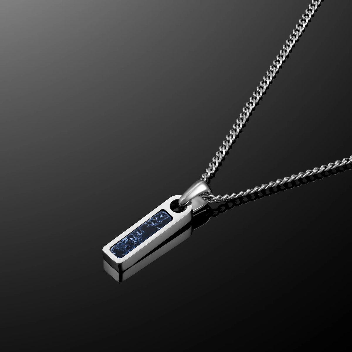 Mens September birthstone necklace