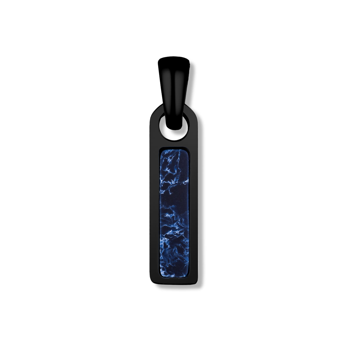 black mens september birthstone pendant
