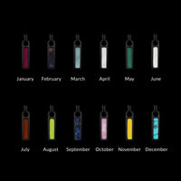 Birthstone Tag Necklace - Stealth