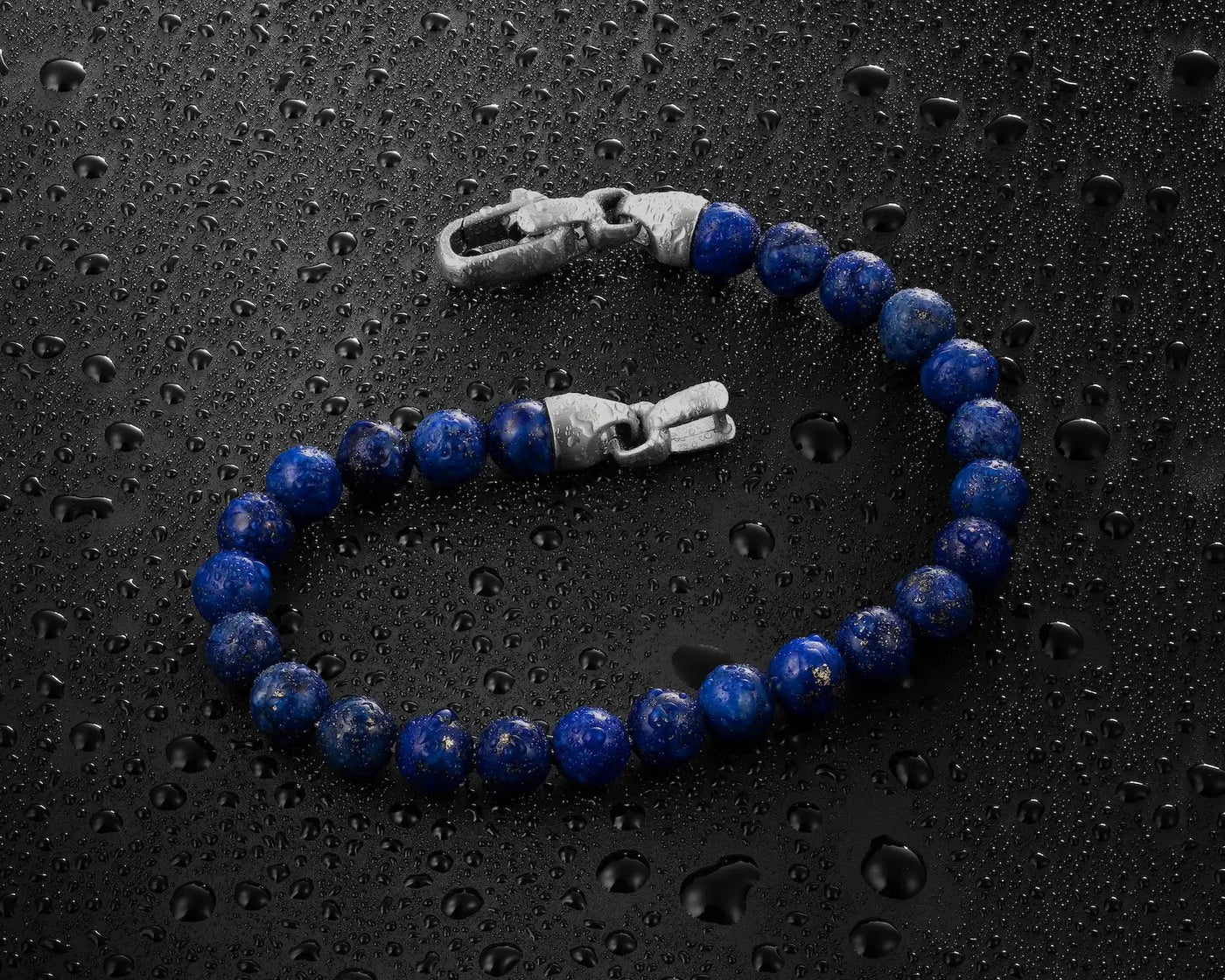 Men's Birthstone Bead Bracelet - September/Lapis Lazuli 6mm Men's Birthstone Bead Bracelet - September/Lapis Lazuli 6mm