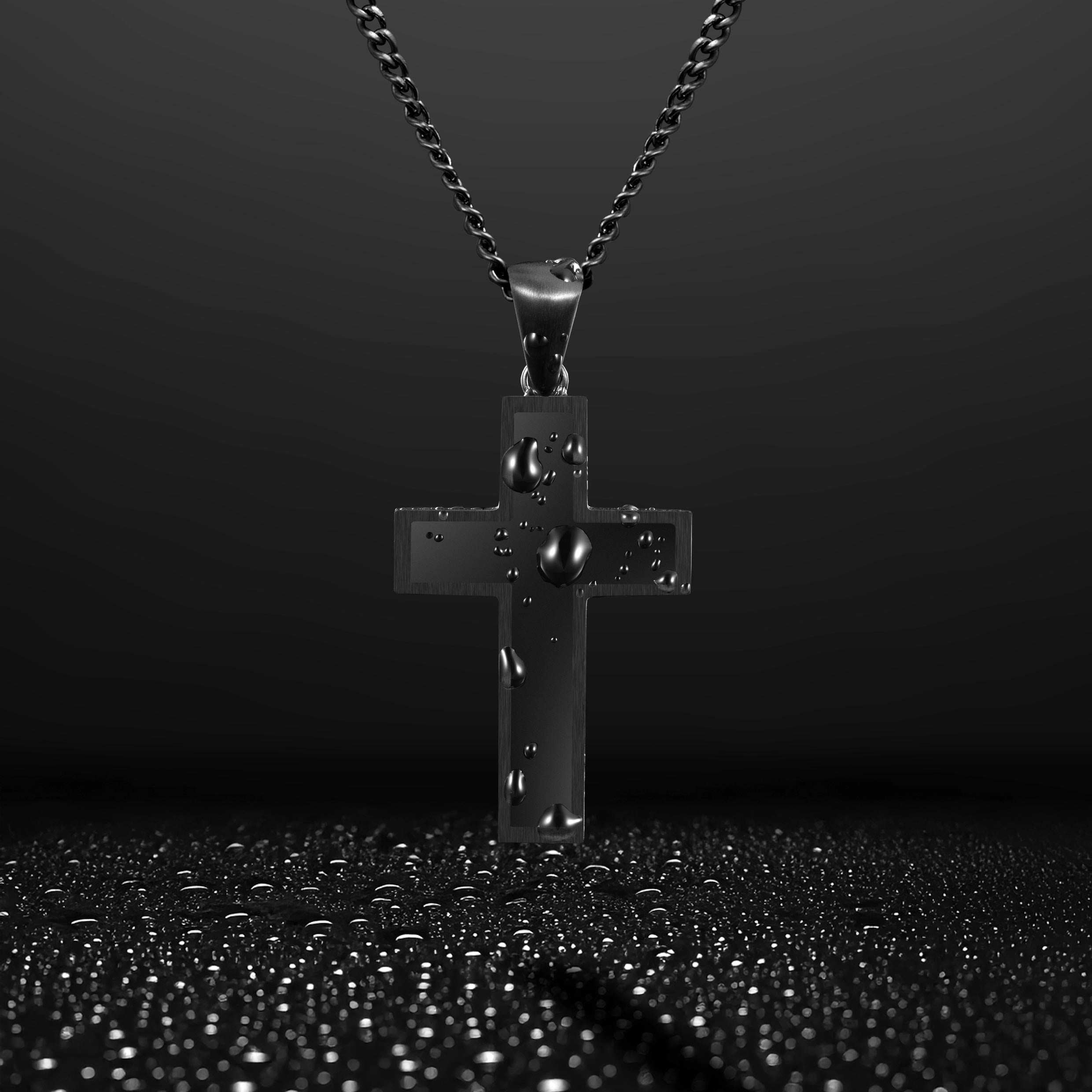 Black-Cross_Water-Drops-
