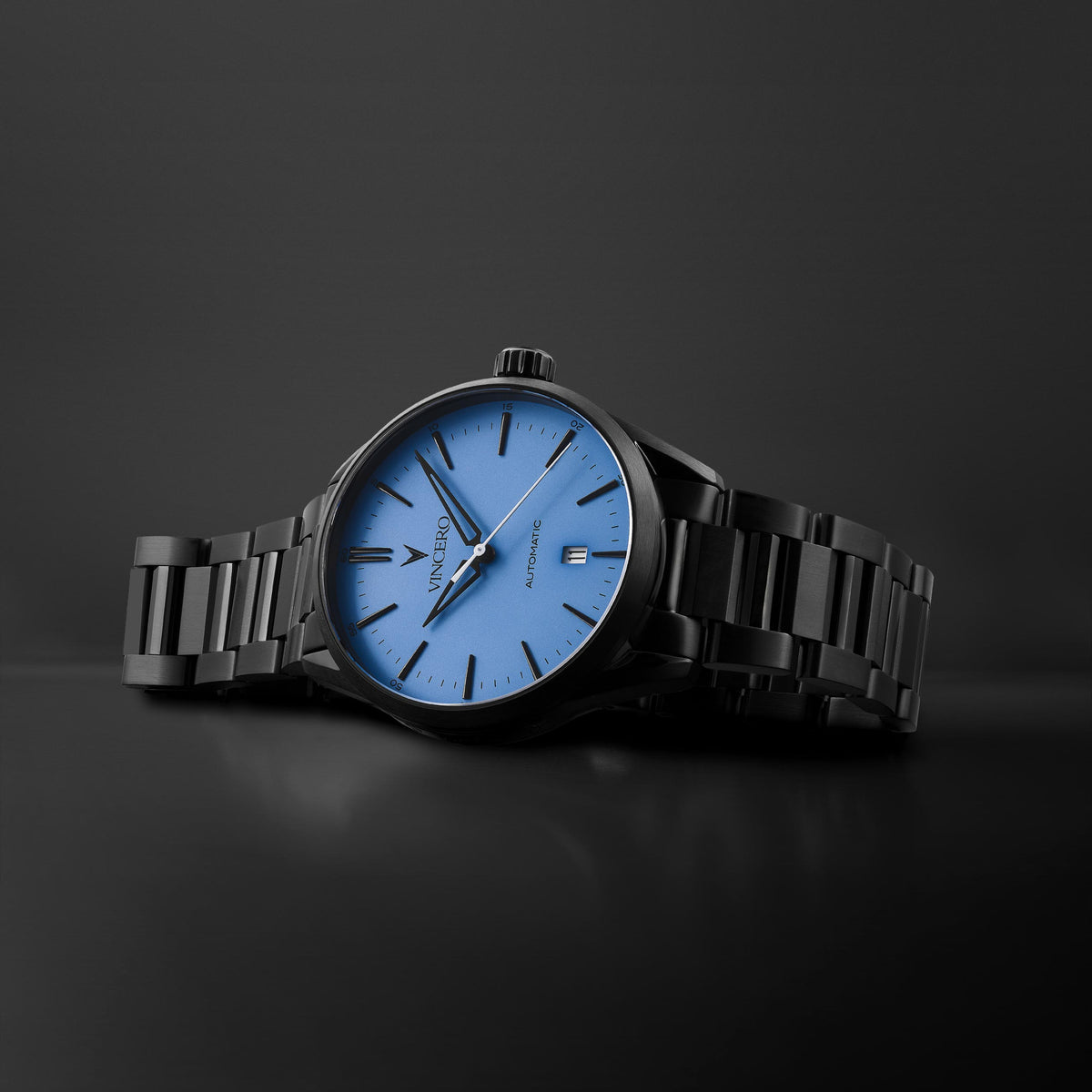 Apex Limited Edition watch, featuring a blue face and matte black band. 