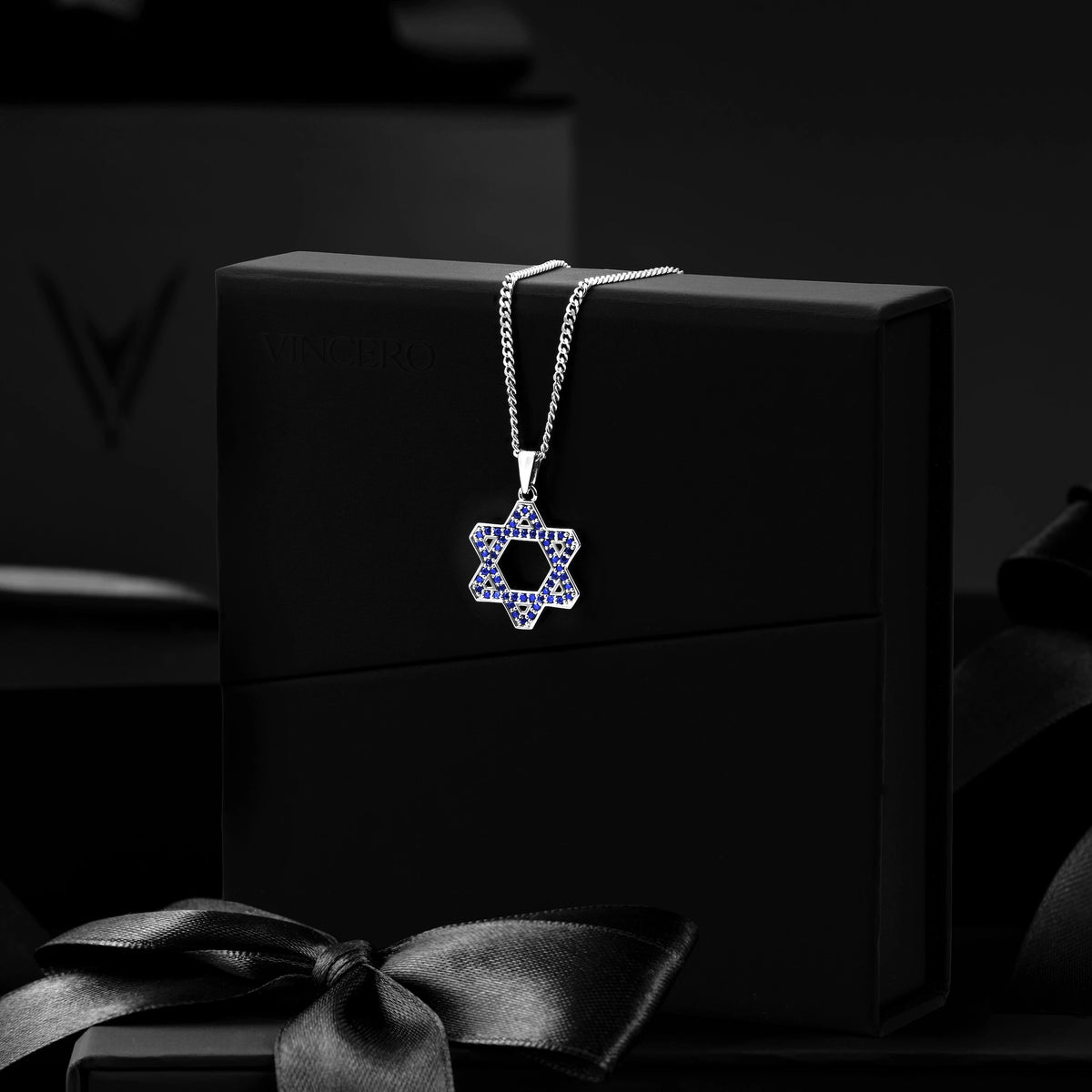 Sapphire star of david for men