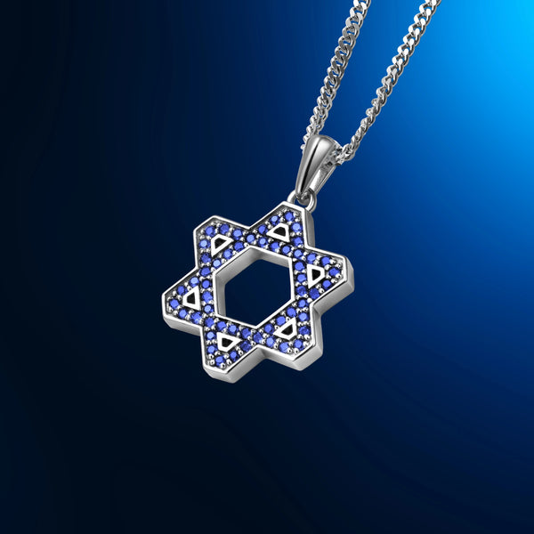 Star Of David Pendant - Sapphirehover image