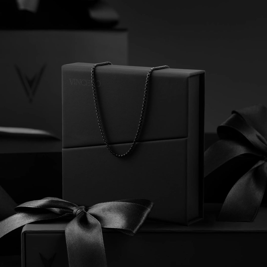 Box Chain Necklace, 2MM - Blackhover image