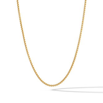Box Chain Necklace, 2MM - Gold