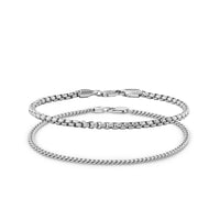 Chain Bracelet Set - Silver